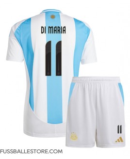 Günstige Argentinien Angel Di Maria #11 Heimtrikotsatz Kinder Copa America 2024 Kurzarm (+ Kurze Hosen)